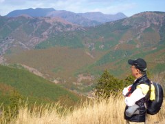 2/2　鉢の山　山頂から万三郎と万次郎